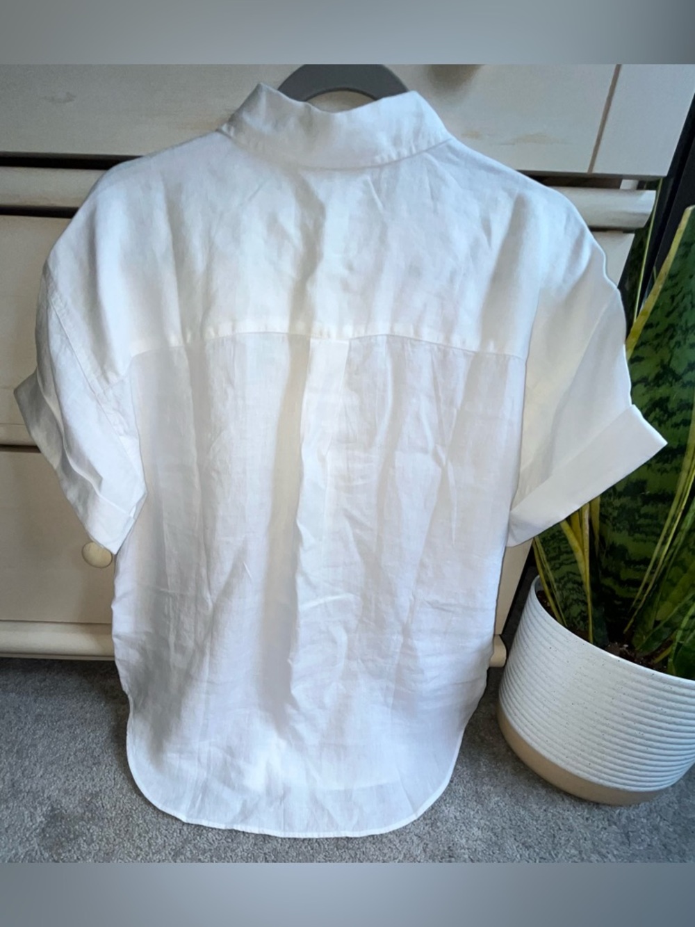 NWOT J Crew Baird McNutt Irish Linen S/S Shirt White M - Picture 2 of 6
